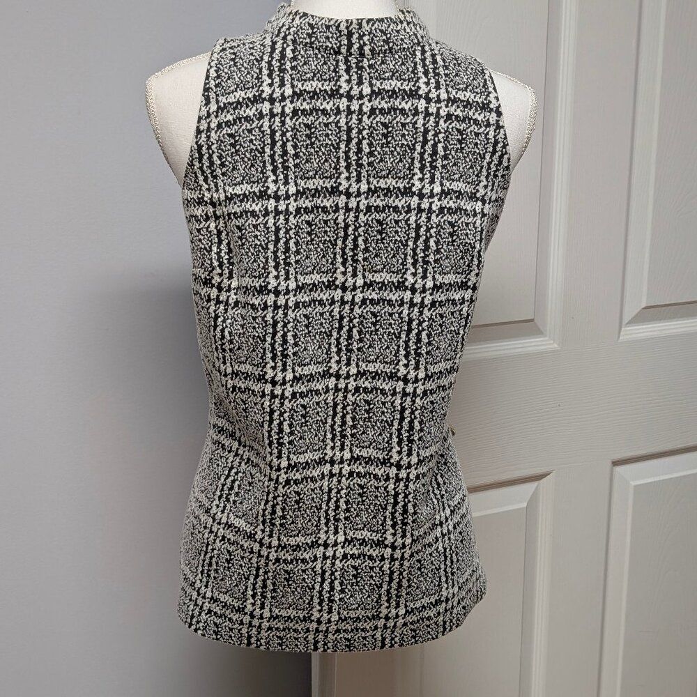 Michael Kors Sleeveless Sweater Black/White Size M - Picture 1 of 5